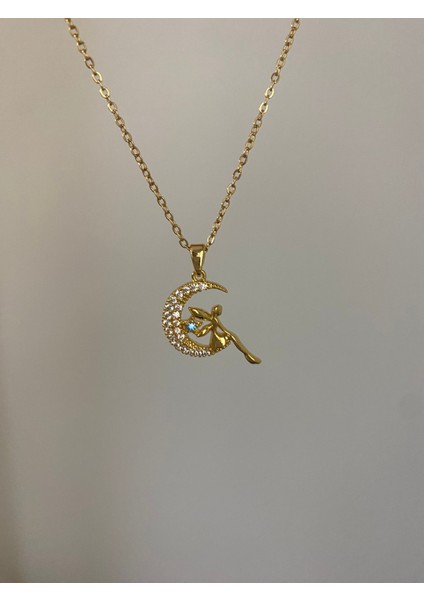 Asna Jewellery Peri Kızı ve Ay Sevgiliye Hediyelik Kolye