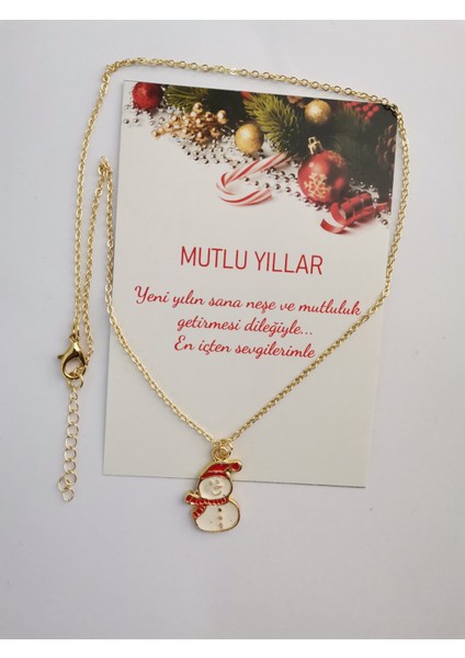 Yılbaşı Hediyesi Yeni Yıl Hediye Noel Temalı Charm Kolye