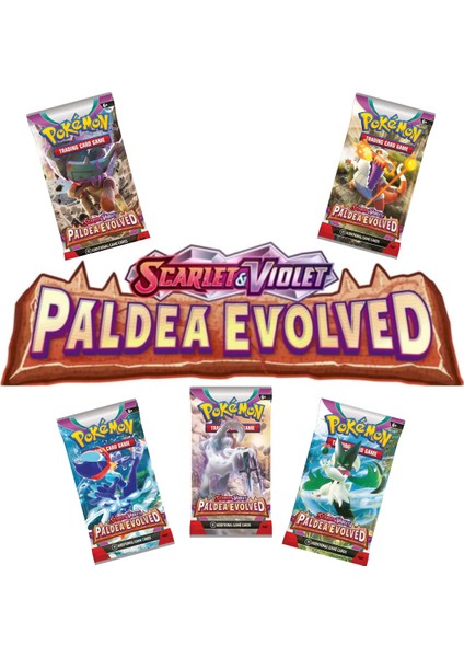 Pokemon Paldea Evolved Oyun Kartı 5 Paket