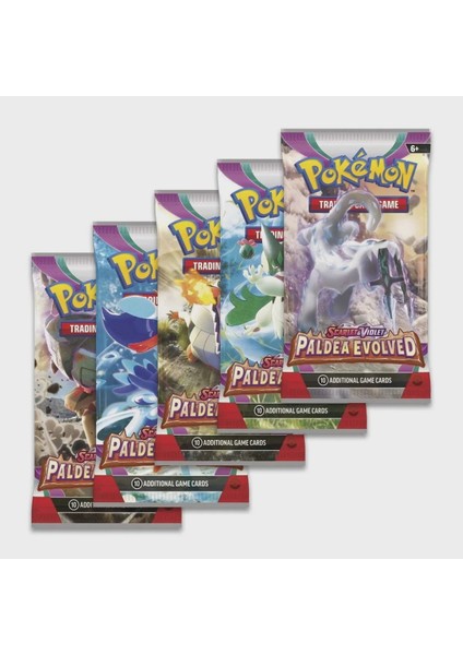 Pokemon Paldea Evolved Oyun Kartı 5 Paket modelleri