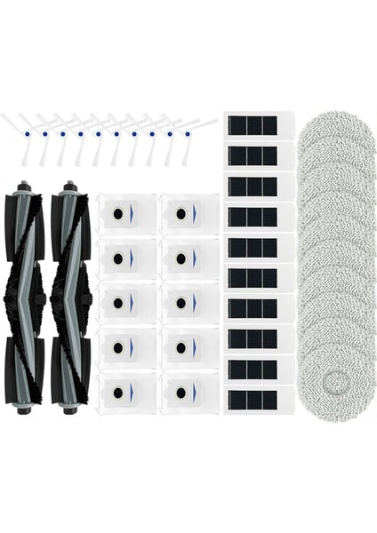 Ecovacs Robot Süpürgeler Fırça Hepa Filtre Paspas Bezleri Toz Torbaları (Yurt Dışından)
