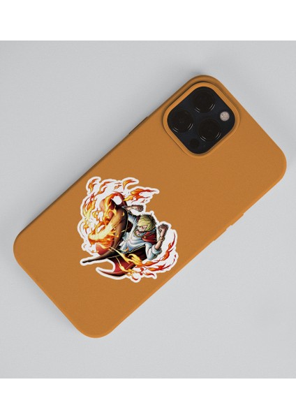 Vinsmoke Sanji - One Piece 2'li Sticker Etiket Seti Anime Çıkartmaları - Karabacak Sanji