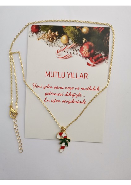 Yılbaşı Hediyesi Yeni Yıl Hediye Noel Temalı Charm Kolye