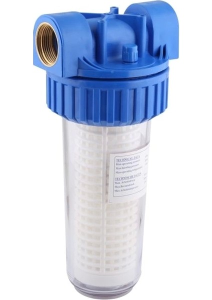 1/2 - 10" Su Filtresi Yıkanabilir Kartuşlu A Tipi