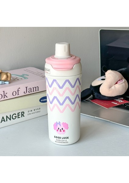 Yüksek Görünümlü ve Büyük Kapasiteli 316 Paslanmaz Çelik Zarif Desen Taşınabilir Su Bardağı Termos Bardak El Bardağı ile (Yurt Dışından)