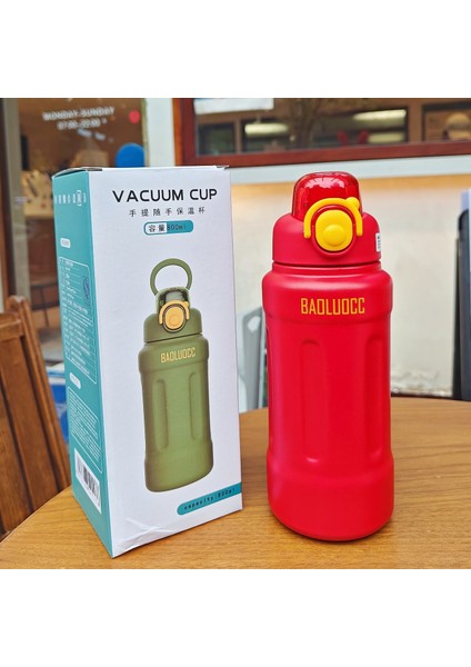 Erkekler ve Kızlar Için Paslanmaz Çelik Büyük Kapasiteli Vakum Yalıtımlı Bardak Taşınabilir Yüksek Görünümlü Açık Hava Sporları Pipetli Bardak (Yurt Dışından)