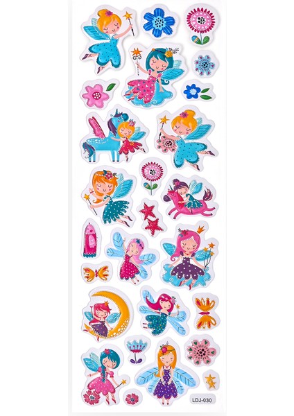 Fairy Renkli Kız Çocuk Sticker Etiket Çıkartma Yapıştırma