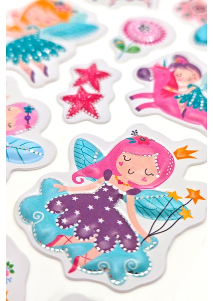 Fairy Renkli Kız Çocuk Sticker Etiket Çıkartma Yapıştırma