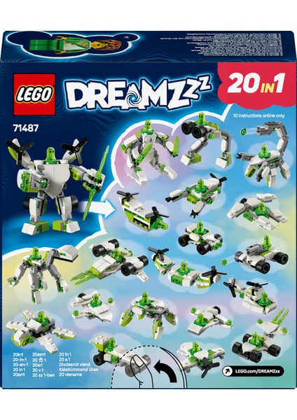 ® DREAMZzz™ Z-Blob'un Robot ve Araç Maceraları 71487 - 7 Yaş & Üzeri Çocuklar için Yaratıcı Oyuncak Yapım Seti (121 Parça)