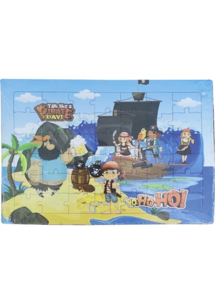 2 Adet 42 Parça Karton Yapboz Puzzle 4-5 Yaş - Arkası Sürpriz Boyamalı - 33X23 cm - 3