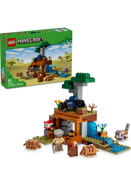 ® Minecraft® Armadillo Maden Keşfi 21269 - 8 Yaş & Üzeri Video Oyunu Seven Çocuklar için Yaratıcı Oyuncak Yapım Seti (247 Pr)
