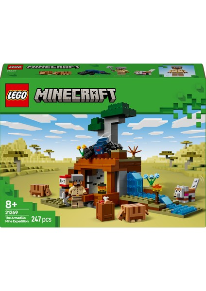 ® Minecraft® Armadillo Maden Keşfi 21269 - 8 Yaş & Üzeri Video Oyunu Seven Çocuklar için Yaratıcı Oyuncak Yapım Seti (247 Pr)
