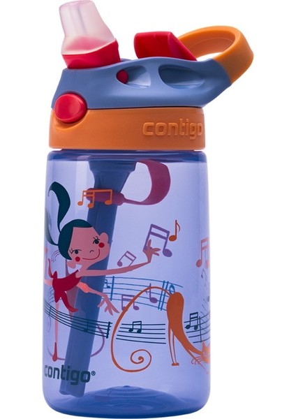 Gizmo Flip Danscı Kız Tritan Çocuk Suluğu 420 ml Mor