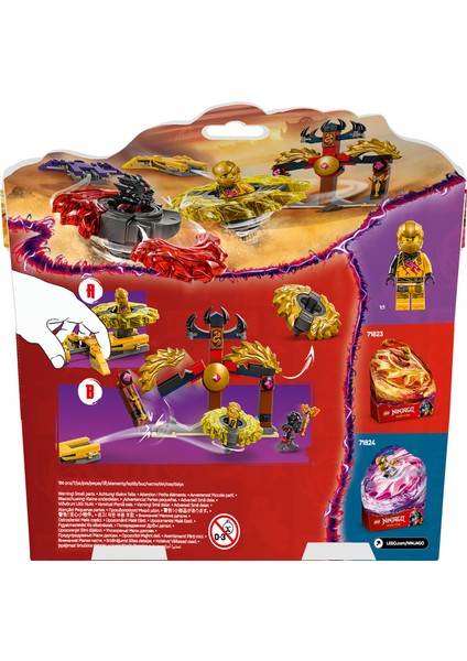 ® NINJAGO® Ejderha Spinjitzu Savaş Paketi 71826 - 6 Yaş & Üzeri Çocuklar için Yaratıcı Oyuncak Yapım Seti (186 Parça)