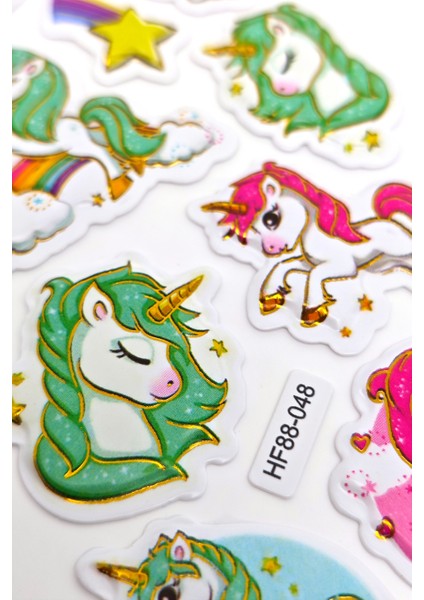 Unicorn Sticker Kabartmalı Çıkartma Etiket Sticker