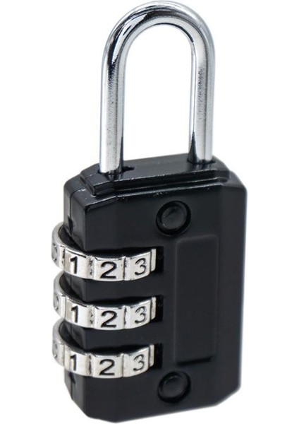 YMK-1325 Üç Basamaklı Şifreli Asma Kilit Siyah 25 mm