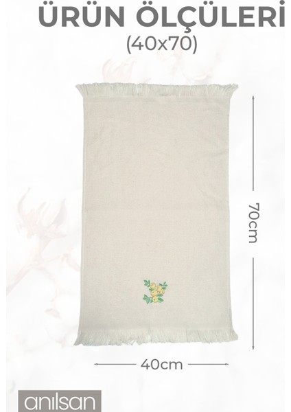 Pamuk 2'li Bej Mutfak Havlusu - 40 x 70 cm El ve Yüz Havlusu (2 Adet)