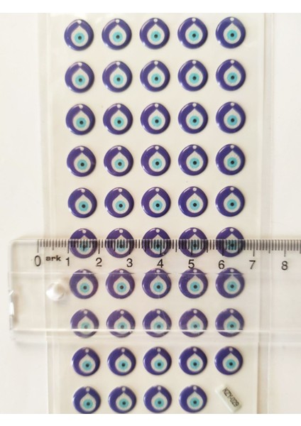 230 Adet 1 cm Mavi Damla Nazarboncuk Sticker - Nazar Boncuk Mini Etiket