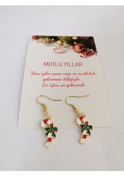 Yılbaşı Hediyesi Yeni Yıl Hediye Noel Temalı Charm Küpe