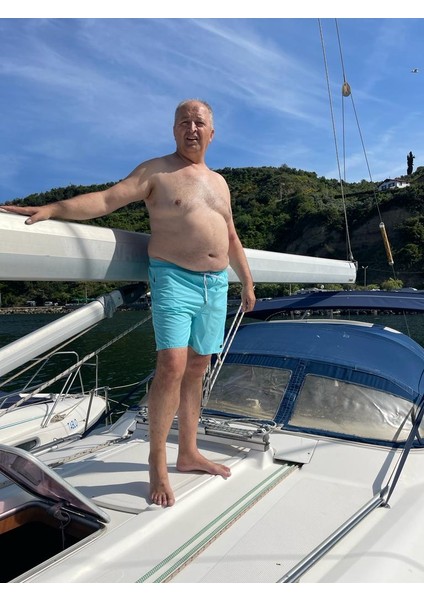 Erkek Büyük Beden Mint Düz Renk Standart Boy Mayo Deniz Şortu fiyatları