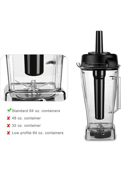 Vitamix 5000 5200 Blender Yedek Parçaları 64OZ Vitamix Için Blender Kapağı Hızlandırıcı Tamper Aleti Çubuk Karıştırma Çubuğu (Yurt Dışından)