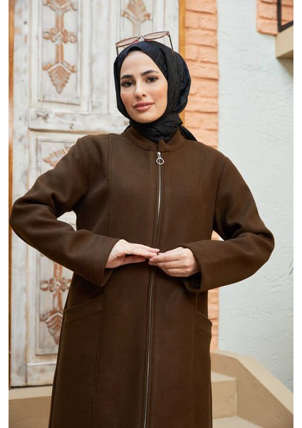 6577-KAŞE Pardesü Kahve modelleri