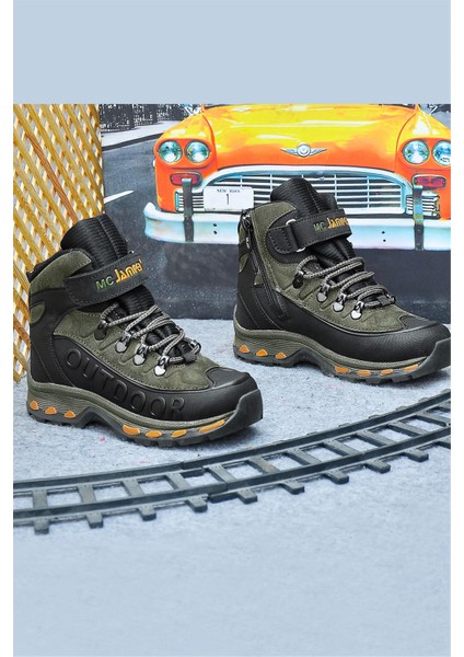 2115 Filet Erkek Çocuk Outdoor Bot Siyah - Haki