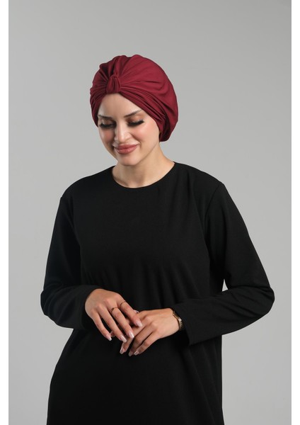 Bordo Pratik Hazır Geçmeli Tesettür Bone Sandy Pileli Salaş 2121_16 fırsatları