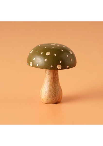 Mushroom Mango Obje 2'li Yeşil (7X10 Cm)