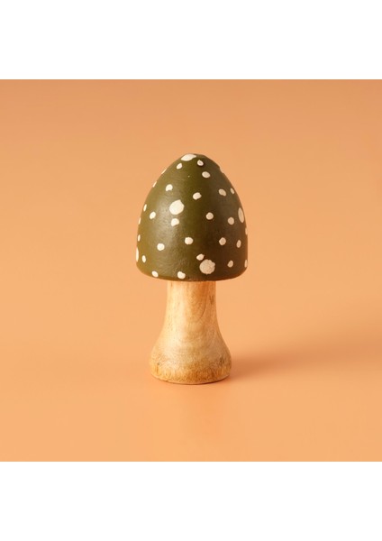 Mushroom Mango Obje 2'li Yeşil (7X10 Cm)