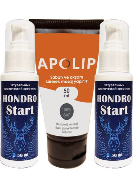 Cream Sırt - Bel - Kas - İskelet - Harici Uygulama Kremi 50 ml x 2 adet + Apolip 50 ml