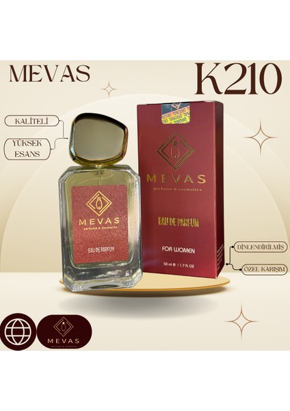 K210 Kadın Parfüm 50 ml Edp