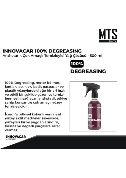 100% Degreasıng Anti Statik Çok Amaçlı Temizleyici Yağ Çözücü Konsantre - 500 ml fiyatları