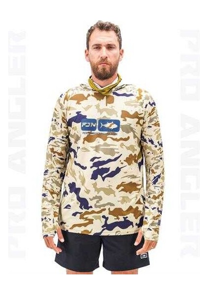 Pro Angler S24 Buff&hoodie Natural Camo Small (S)