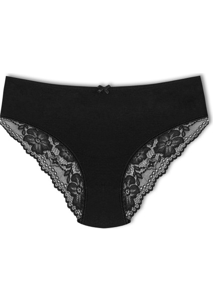 7'li Arkası Yarım Dantel Pamuklu Yüksek Bel Büyük Beden Kadın Külot fiyatları