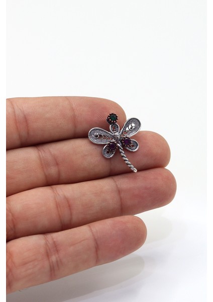 Yusufçuk Tasarım 925 Ayar Gümüş Oksitli Telkari Kadın Broş 201023529 fiyatları