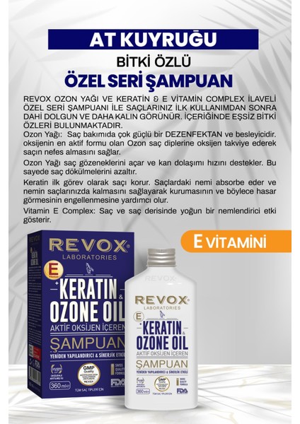 Keratin & Ozon Oil Aktif Oksijen Içeren Saç Bakım Şampuanı / 2'li Set