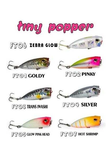 Fujın Tiny Popper Mini Lrf Popper FT03 Trans Iwashı