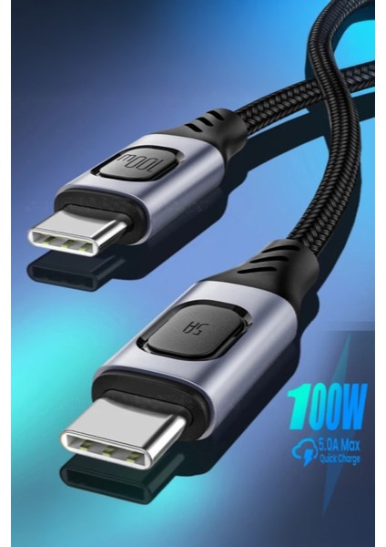 C7 Type-C To Type-C 5A/100W Şarj ve Data Kablosu -2mt