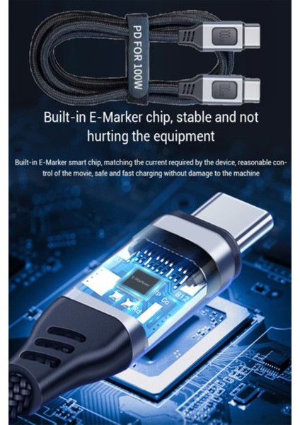 C7 Type-C To Type-C 5A/100W Şarj ve Data Kablosu -2mt