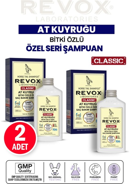 At Kuyruğu Bitki Özlü Saç Dökülmelerine Karşı Çok Etkili Şampuan 400 Ml. 2 Li Set