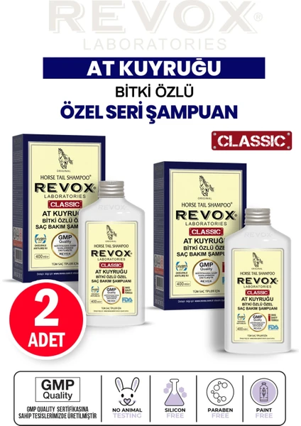 At Kuyruğu Bitki Özlü Saç Dökülmelerine Karşı Çok Etkili Şampuan  400 Ml.  2 Li Set