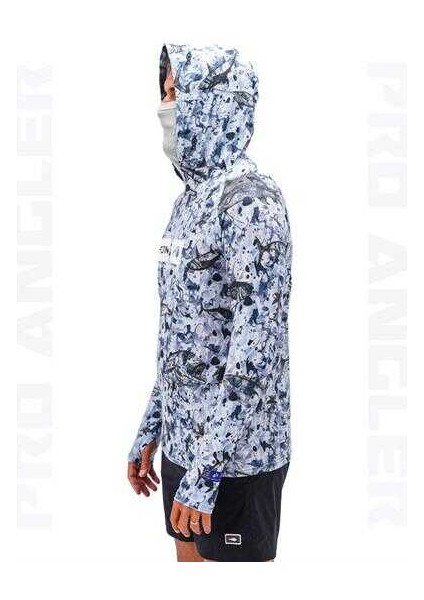 Pro Angler S24 Buff&hoodie Black Fish Medium (M)