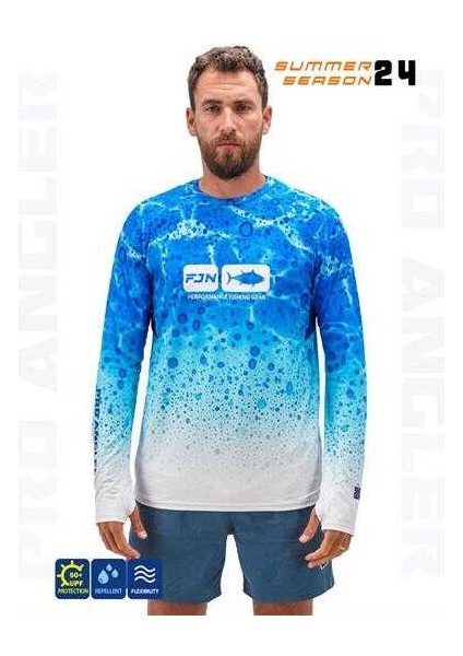 Pro Angler S24 T-Shirt Blue Ocean Large (L)