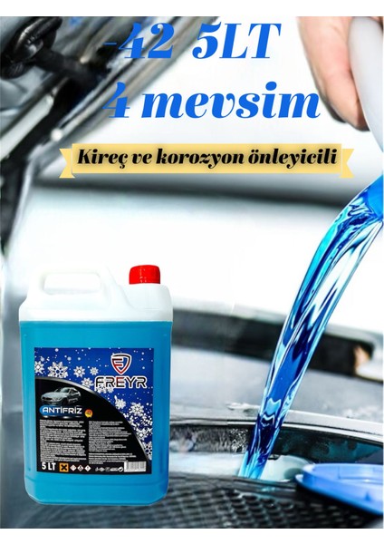 4 Mevsim -42 Derece Süper Mavi Antifriz 5 Lt (ÜRETİM:2024)
