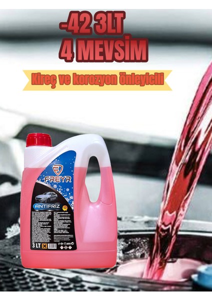 4 Mevsim -42 Derece Kırmızı Antifriz 3 Lt