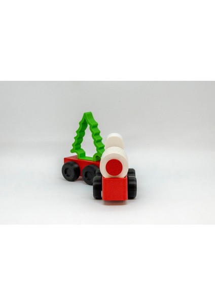 Noel Çam Ağacı Treni 2 Vagonlu 3D Model