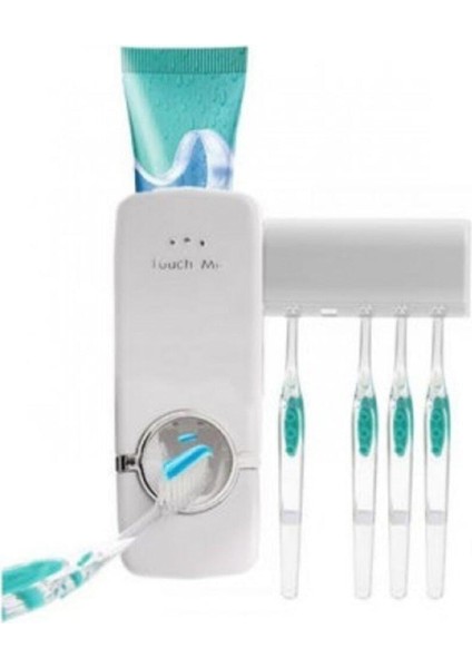 Otomatik Diş Macunu Sıkacağı ve 5\'li Diş Fırçalık Askısı Set fiyatları