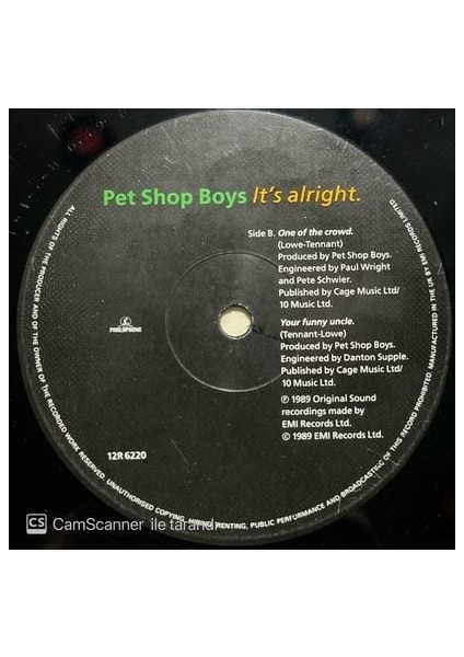 Pet Shop Boys It's Alright LP Plak modelleri