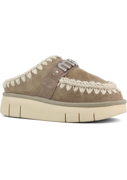 Kadın Terlik/ Panduf ( Ev ) MU.FW531001A Elgry Mou Bounce Clog Metal Logo Elephant Grey fiyatları